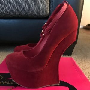 Red Suede heels